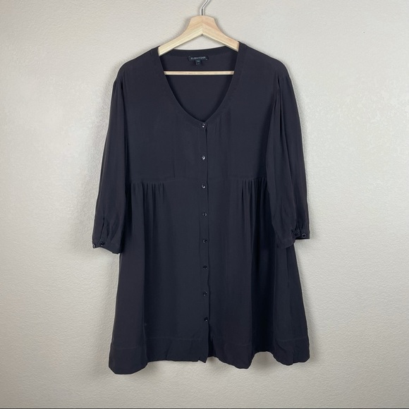 Eileen Fisher 100% Silk Brown Tunic Size XS - Picture 2 of 9